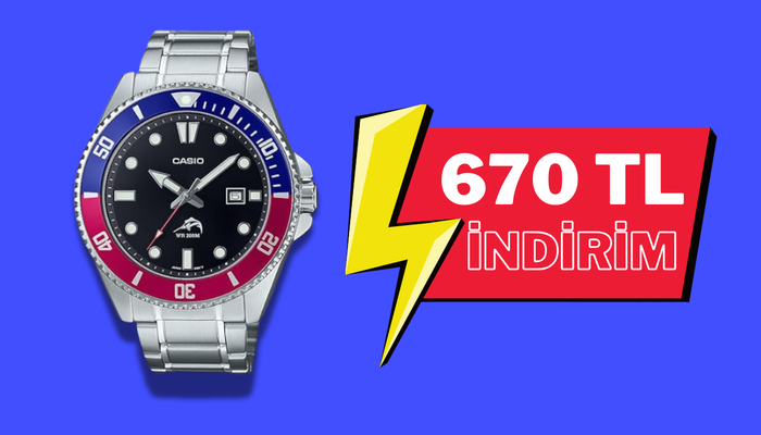Fiyatı 2 bin 884 TL'ye düştü!  Casio MDV-106 serisi klasik erkek saati günün fırsatı