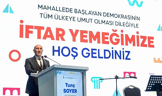 İzmir Büyükşehir Belediye Başkanı Tunç Soyer, iftar yemeğinde 1.293 liderle buluştu.  Allah hepinizden razı olsun - GÜNDEM